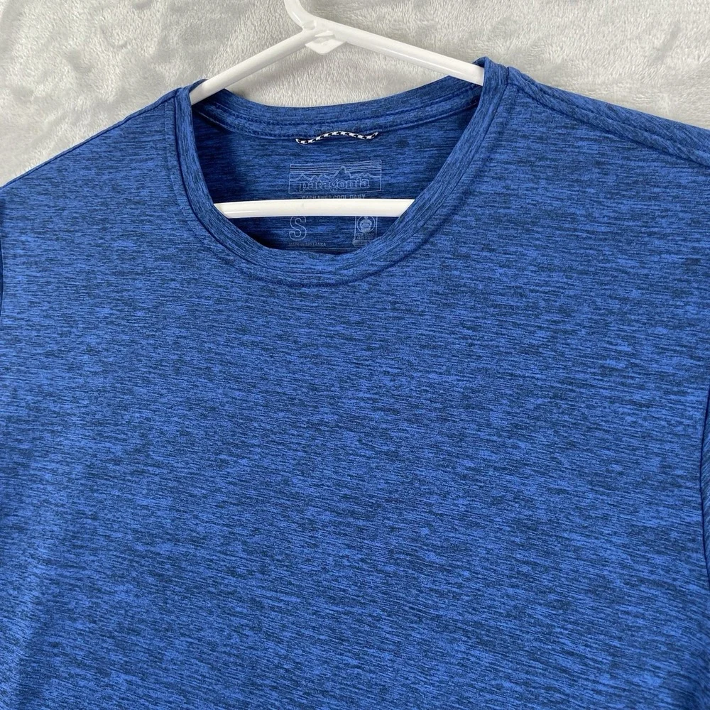 Patagonia T-Shirt Mens Small Capilene Cool Daily Performance Tee Athletic Blue